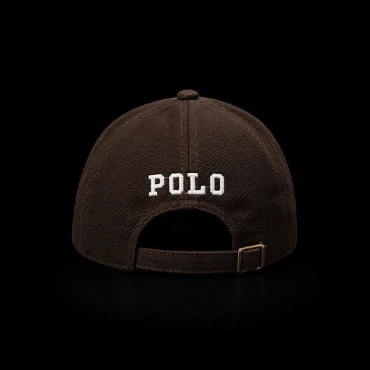 Dark Brown cap n white embriodery back