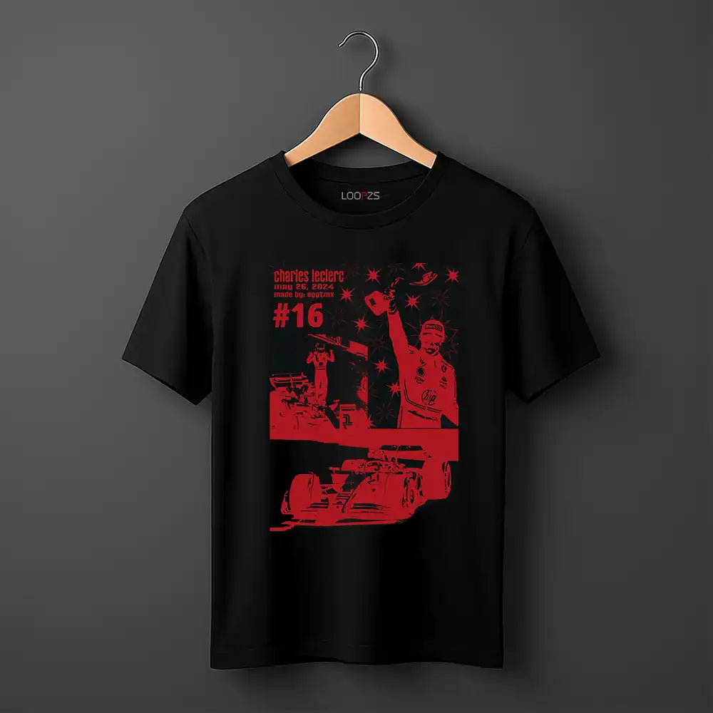 Charles Leclerc Driver Black |T-shirt – The Loopzs