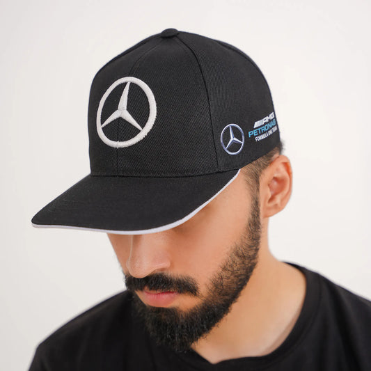 Mercedes Logo Embroidery Caps in Black