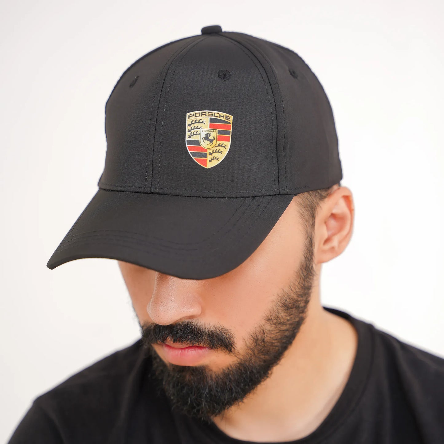 Porsche Caps in Black- Porsche Logo - theLoopzs
