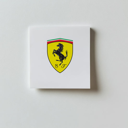 Formula 1 white ferrari canvas in 6 by 6 inches for wall art