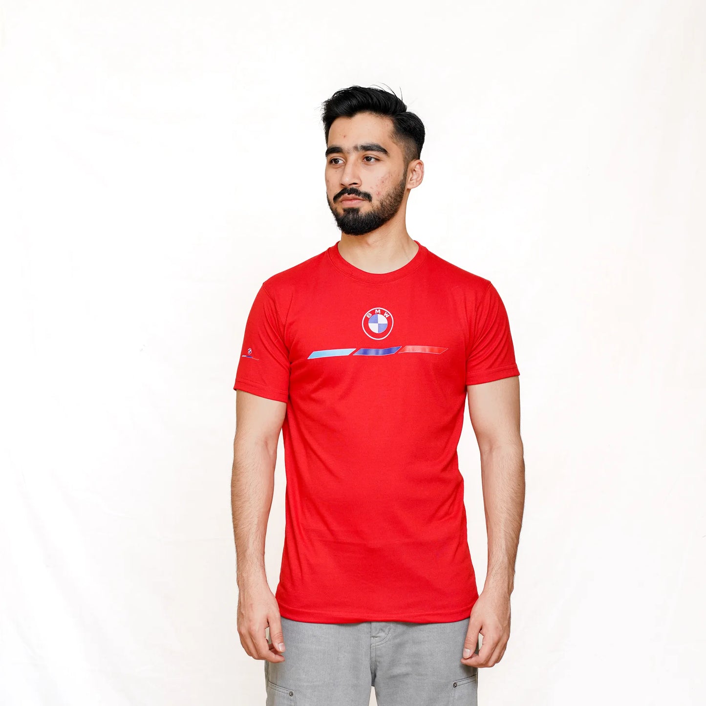 Pma BMW Essentials Logo Crew Neck Red Tee