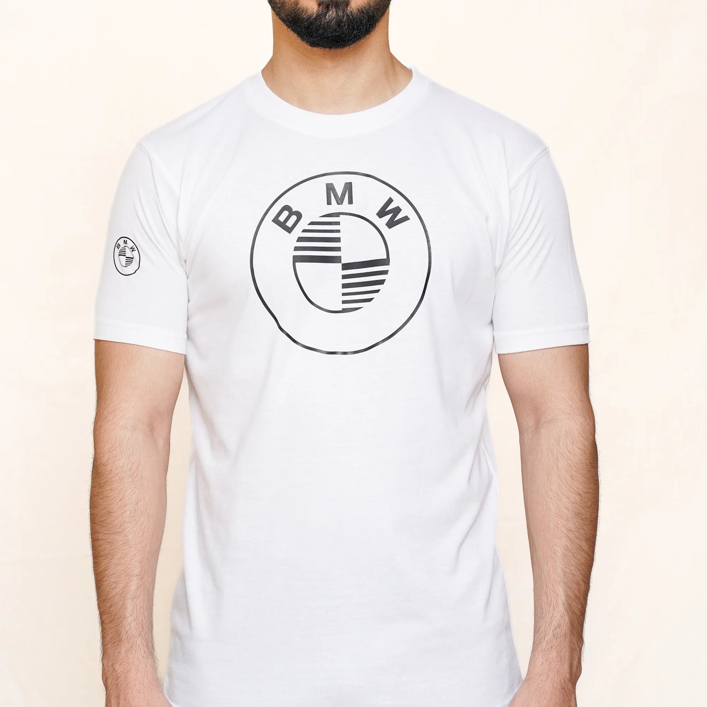 BMW Core Contrast Symbol T-shirt white & black | Loopzs
