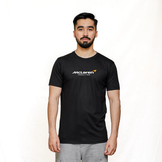 Mclaren Logo on the front of black tee