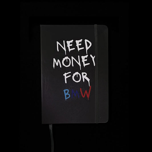 Need money for BMW notebook in A5 and black in color