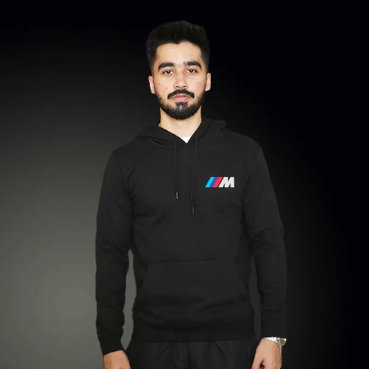 BMW Logo on the right side of Black hoodie