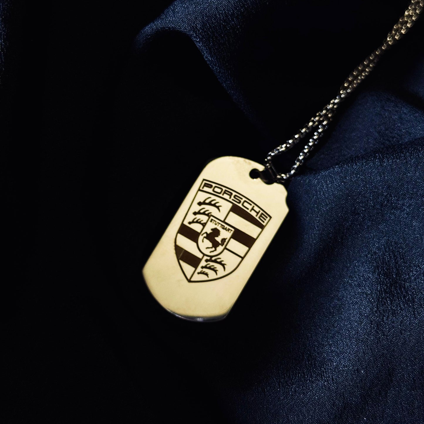 Porsche pendant necklace chain in Golden- The perfect pick for F1