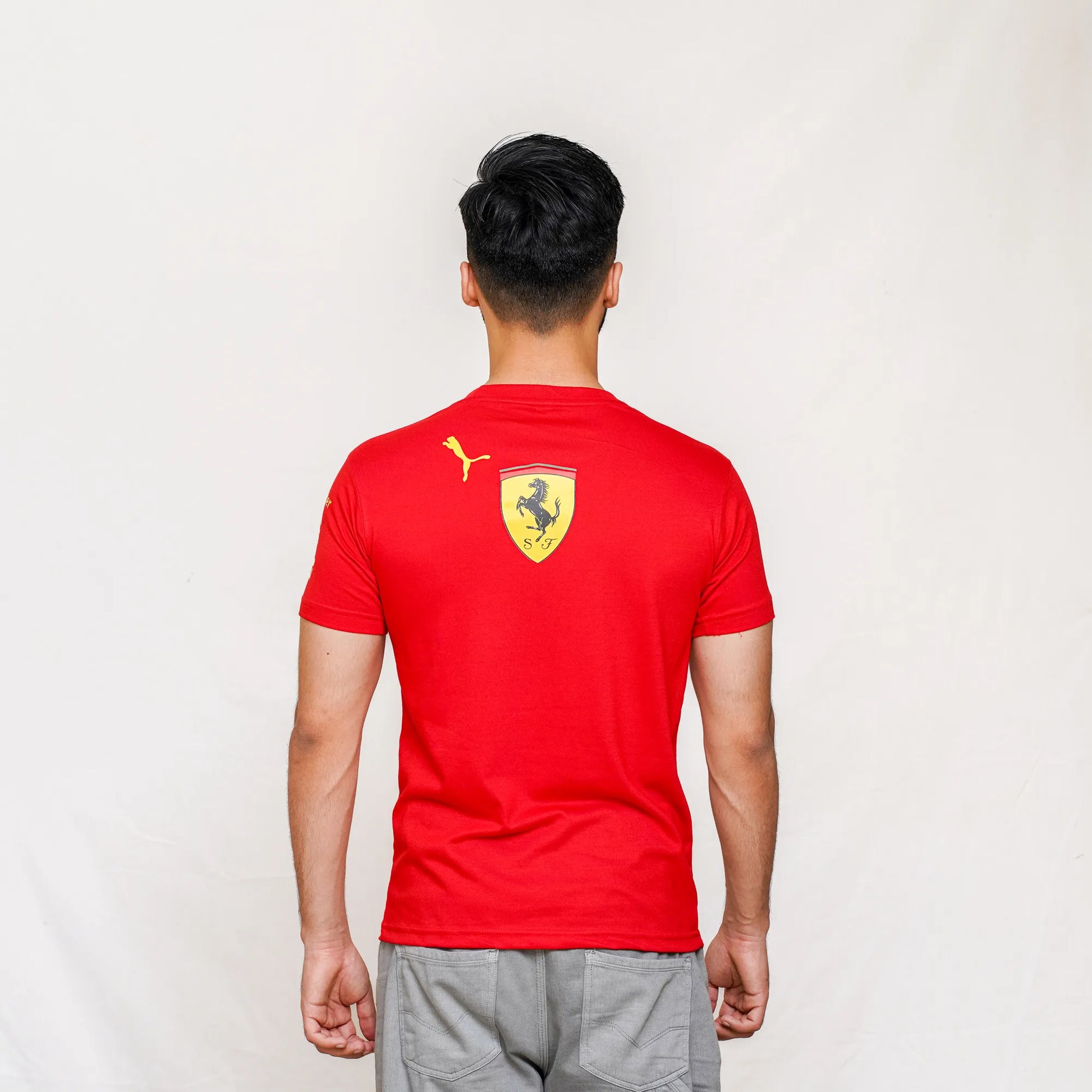 Ferrari Puma Motorsport T-Shirt for men – stylish black racing wear in Pakistan