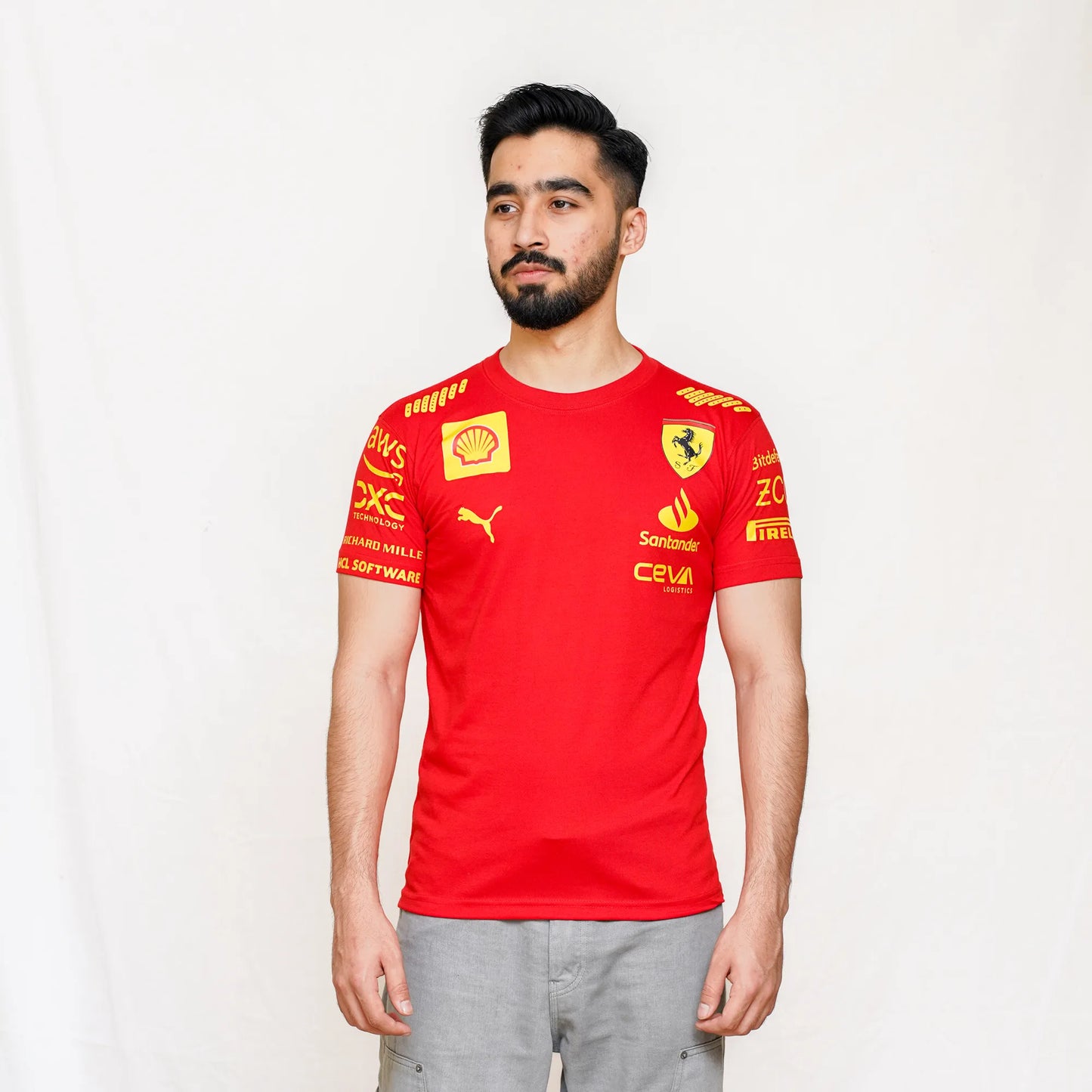 Premium cotton Ferrari Puma Red T-Shirt – perfect for car and racing enthusiasts.