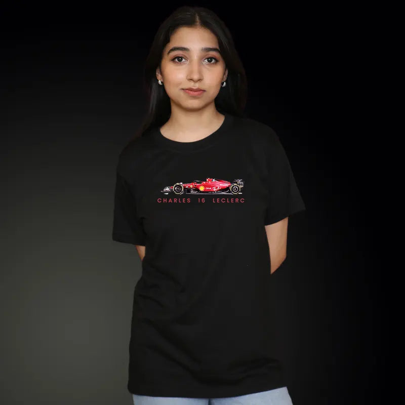 2024 Charles Leclerc Car T-shirt Front Design | Ferrari F1