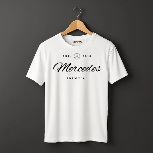 Mercedes Formula 1 cotton t shirt in white in Pakistan