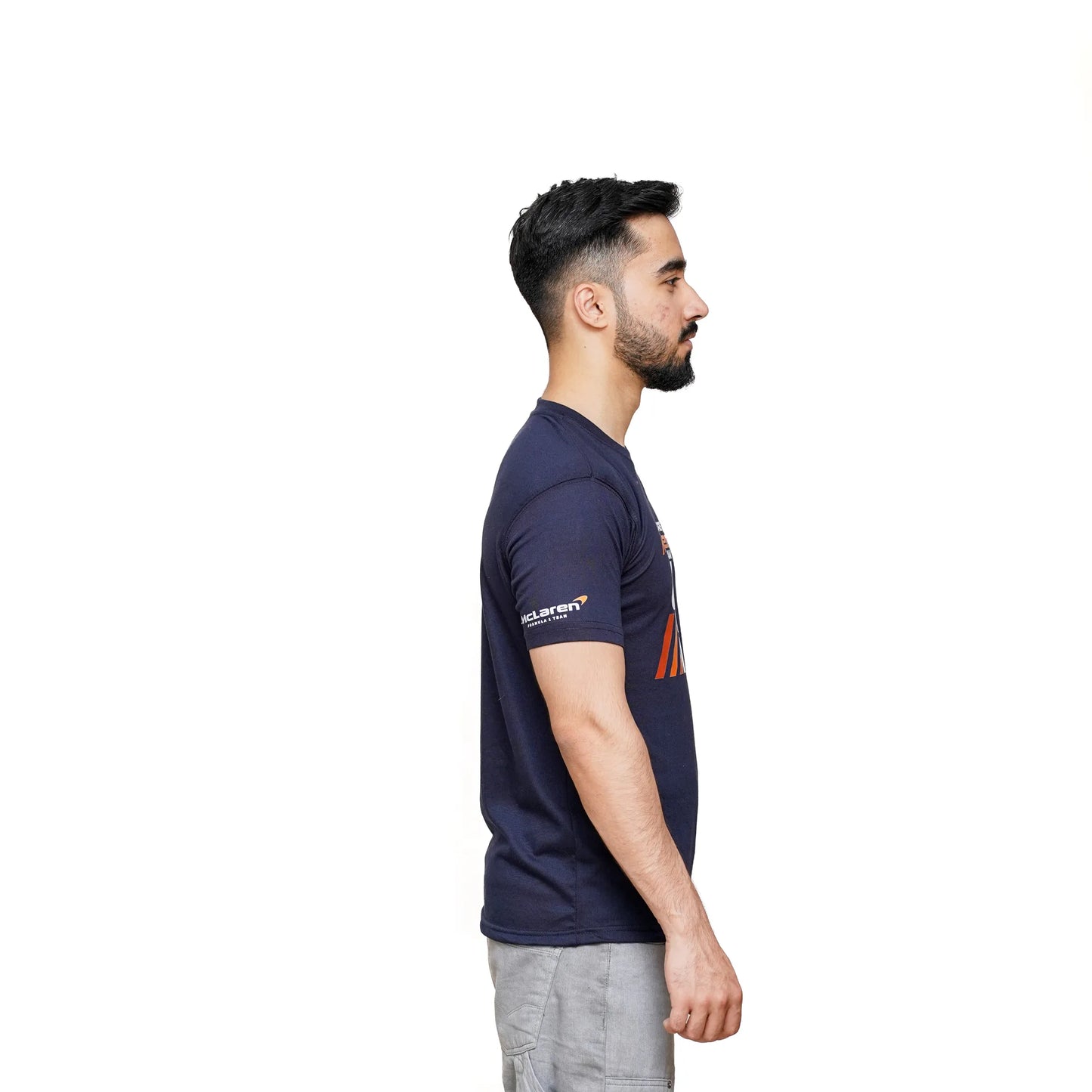 Lando Norris 4 McLaren Unisex T-Shirt  in Navy Blue
