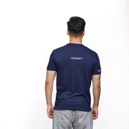 Lando Norris 4 McLaren Unisex T-Shirt  in Navy Blue