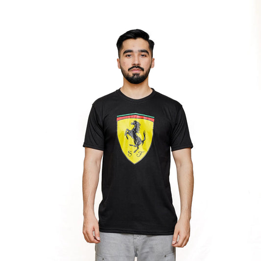 Scuderia Ferrari F1 | FERRARI LOGO SUMMER Black T SHIRT