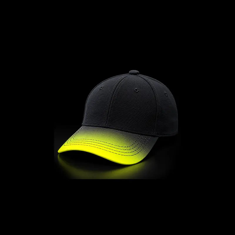 Black baseball cap with yellow gradient visor, Loopzs Pakistan
