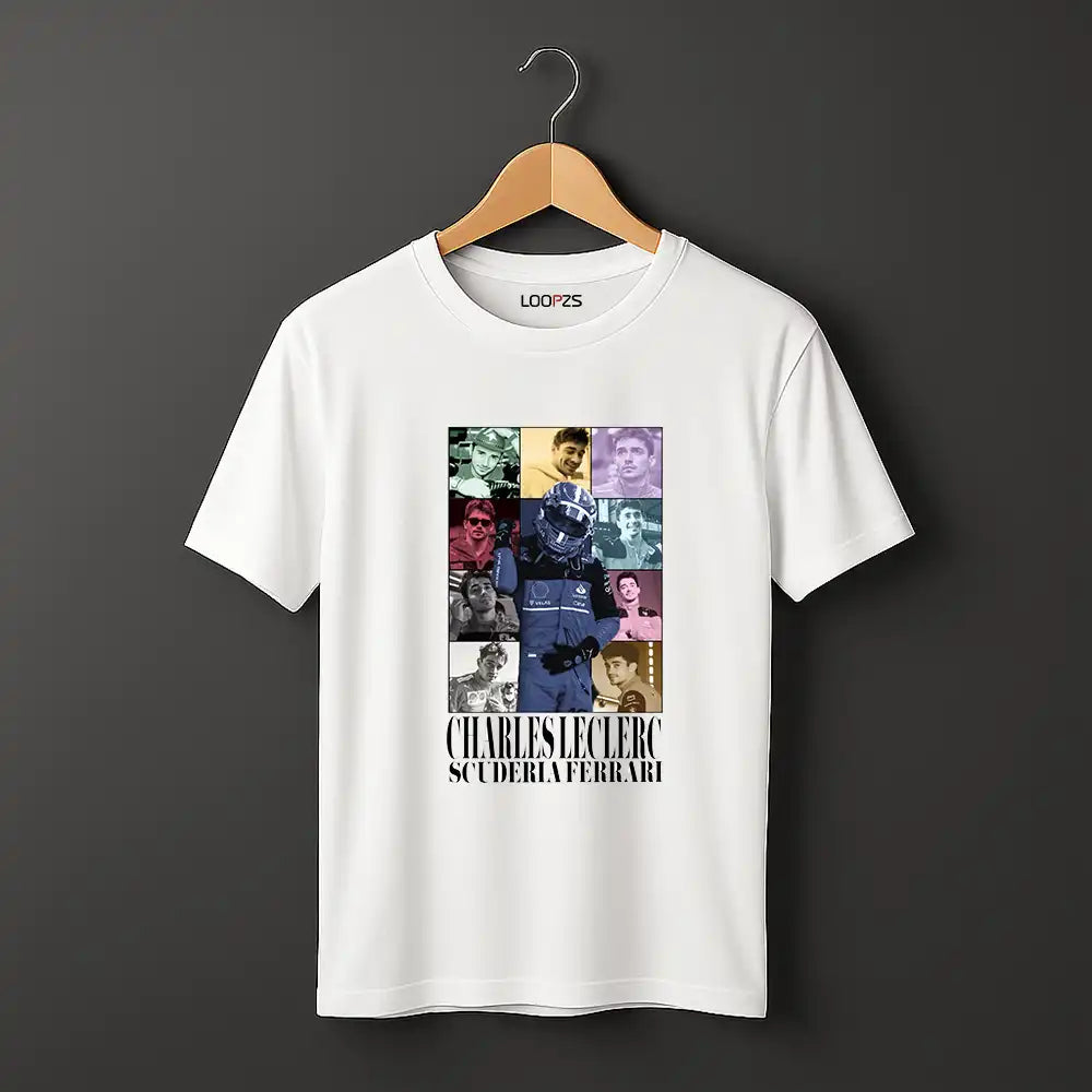 Scuderia Ferrari Charles Leclerc Drivers T shirt in white