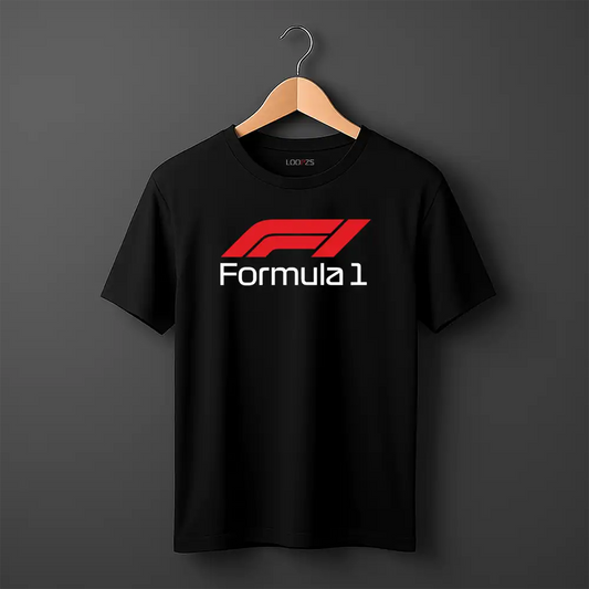 F1 Formula teein black with fine fabri