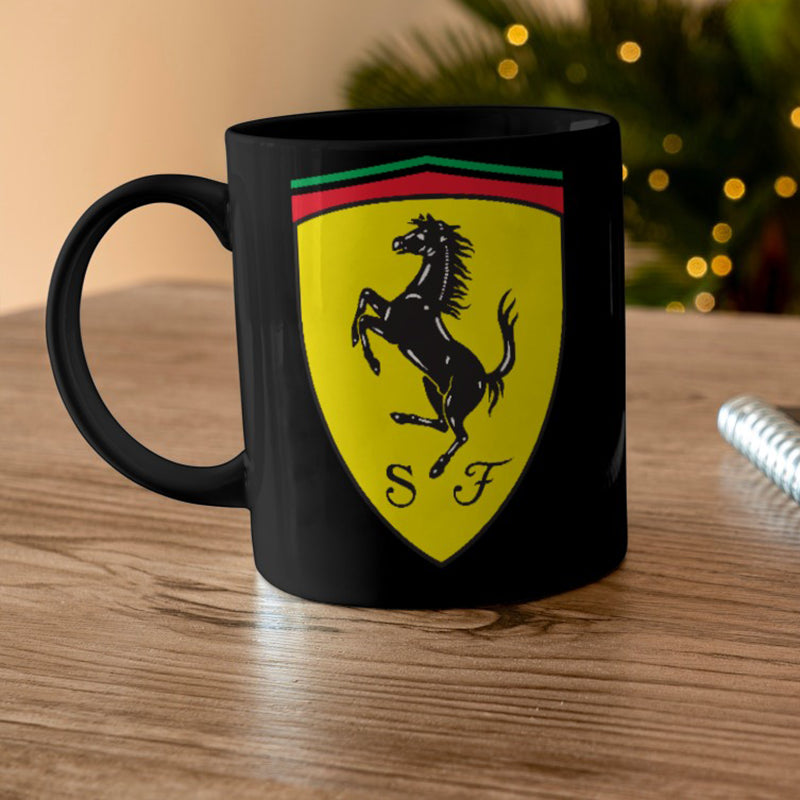 New F1 Formula Black Mug- Ferrari Logo