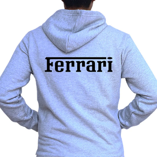 FERRARI GRAY WINTER COLLECTION HOODIES