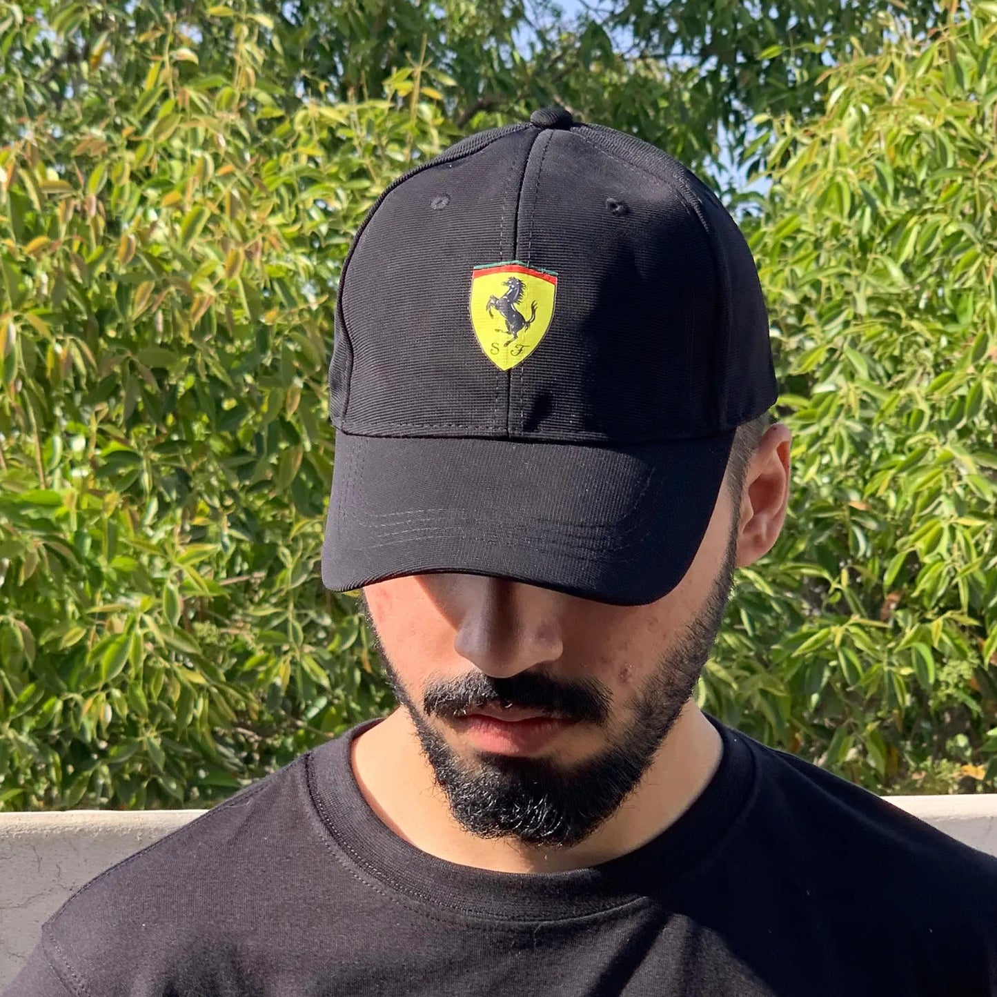 Ferrari F1 Cap – 2025 Formula 1 Racing Hat in Black