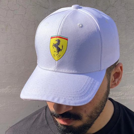 Ferrari Cap White – 2025 Formula 1 Racing Hat - Loopzs