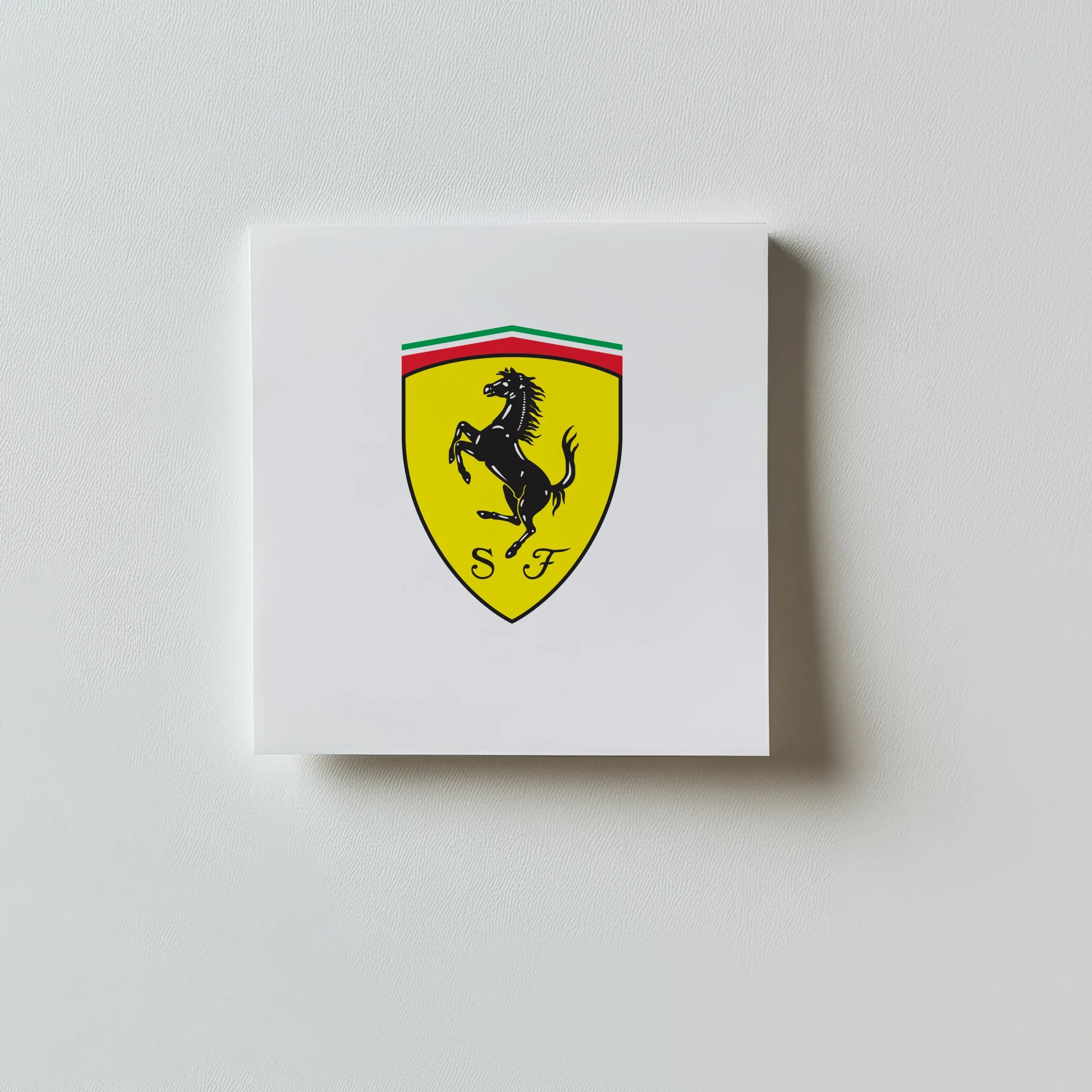 Formula 1 white ferrari canvas in 6 by 6 inches for wall art