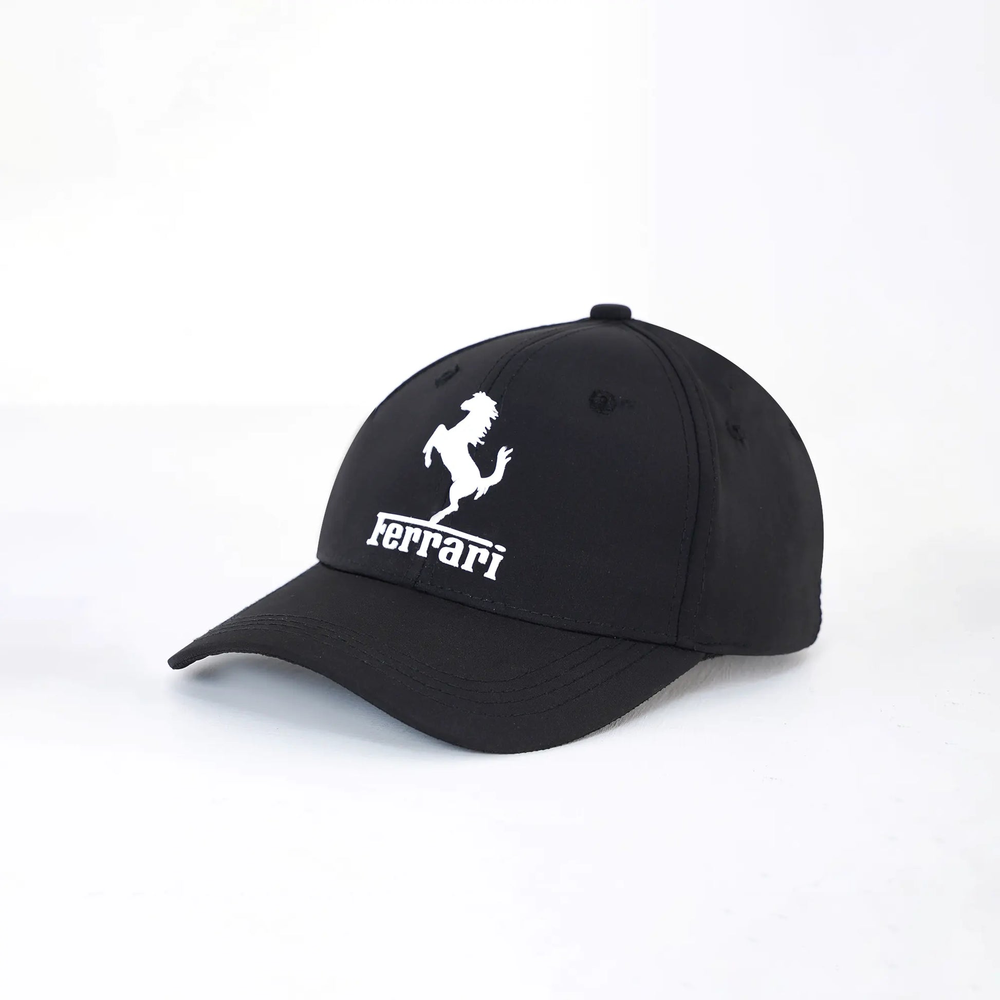 Ferrari Prancing Horse logo on black cap
