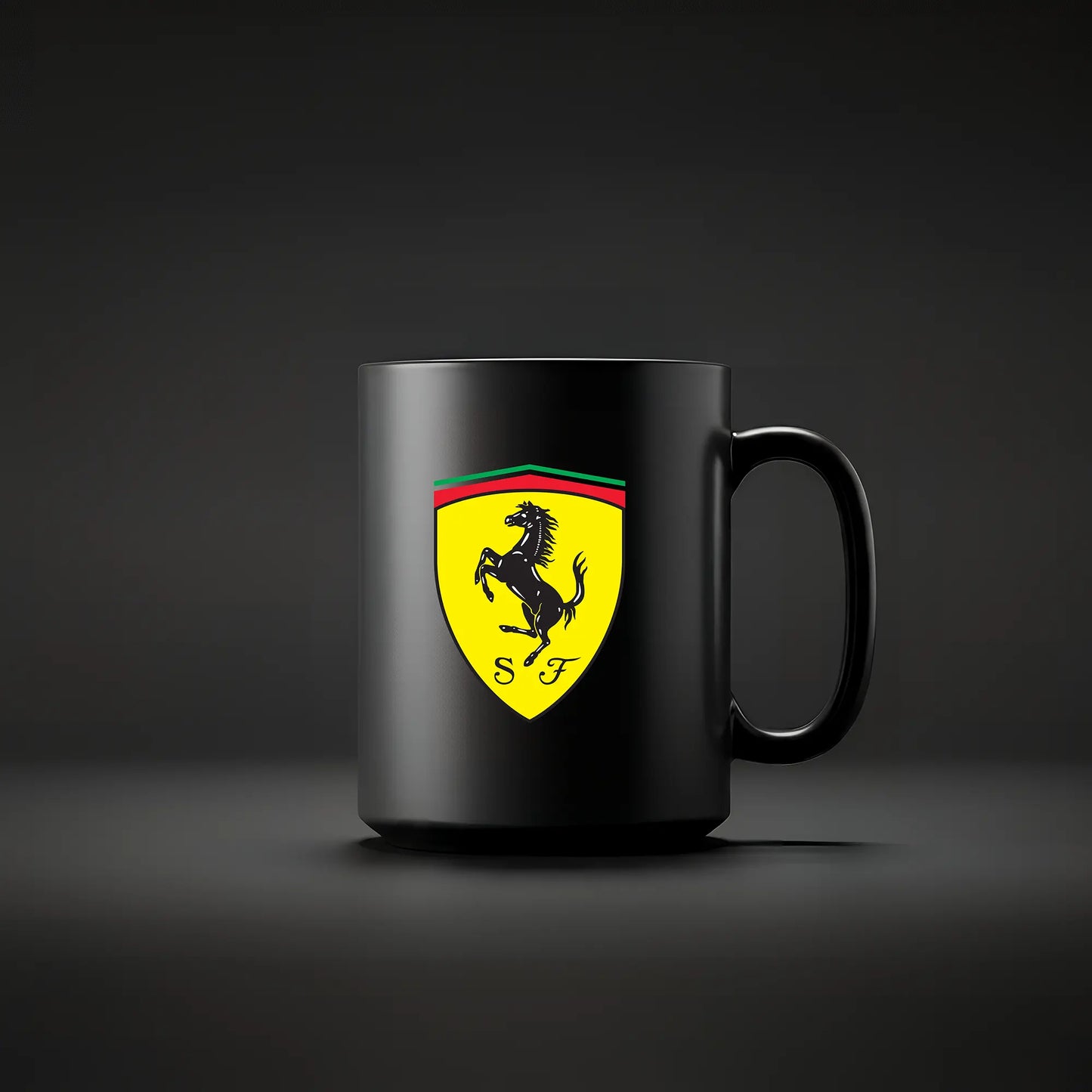 F1 Formula Black Mug- Ferrari Logo