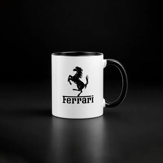 Ferrar Prancing Horse Mug | Black & White