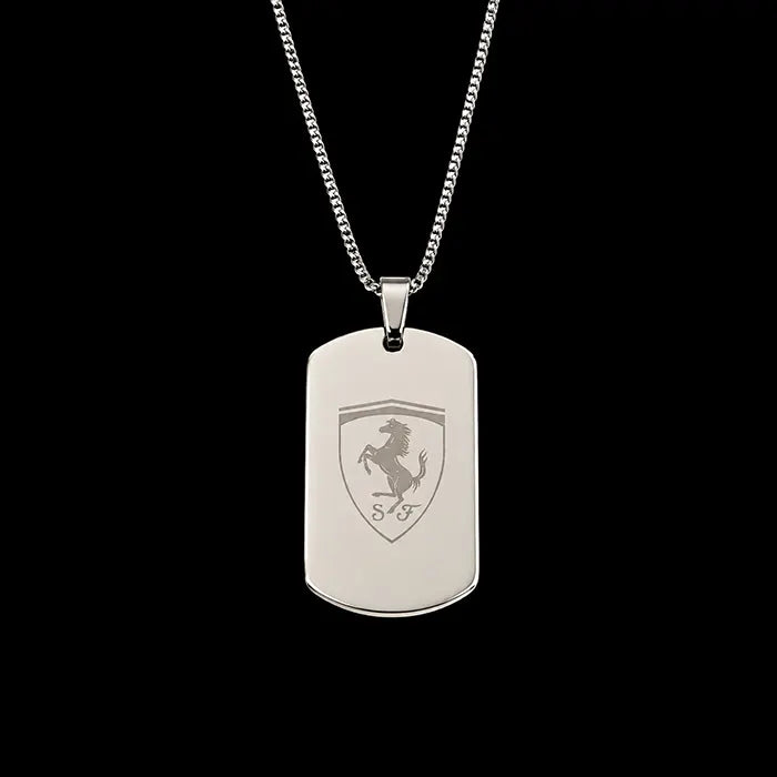 SF Shield Charles Leclerc F1 Pendant Necklace | Silver