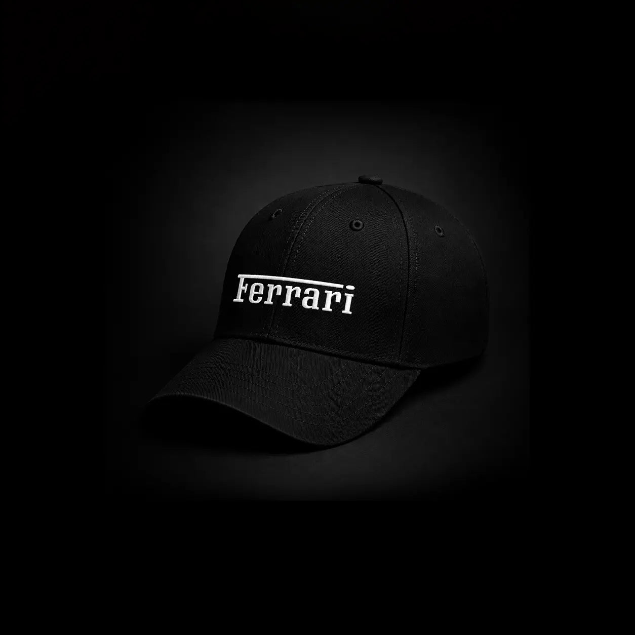 ferrari written obn black cap