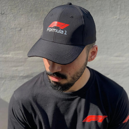 Formula 1 Caps & Hats in black- F1 Formula Racing Logo