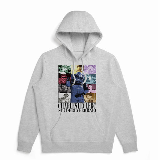 2024 Charles Leclerc gray Hoodie | Scuderia Ferrari F1