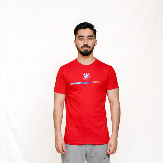 Pma BMW Essentials Logo Crew Neck Red Tee