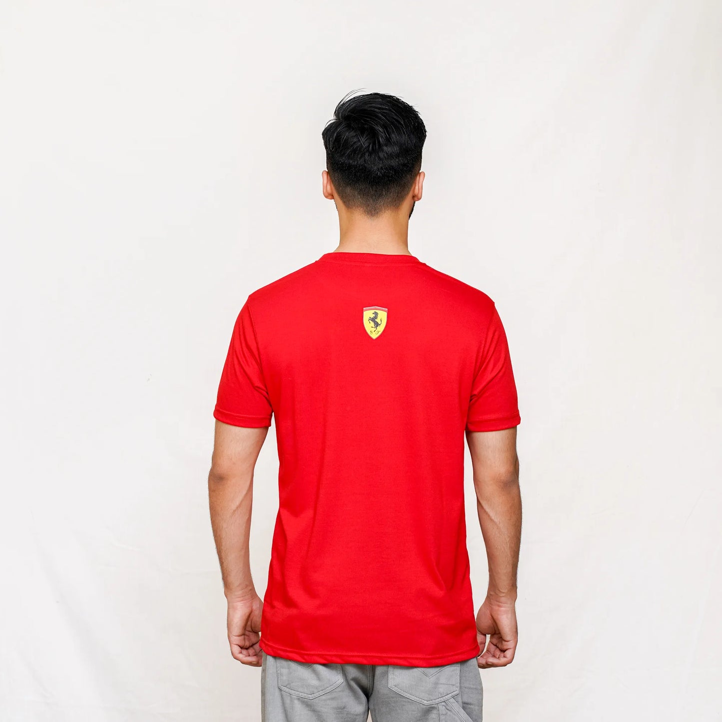 PUMA Men's Standard small Scuderia Ferrari Race Shield Red Tee