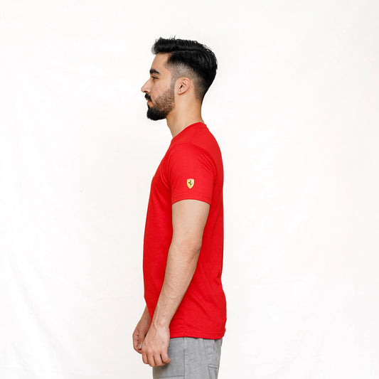 PUMA Men's Standard small Scuderia Ferrari Race Shield Red Tee
