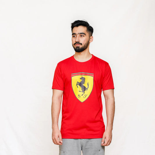 PUMA Men's Standard Scuderia Ferrari Race Shield Red Tee