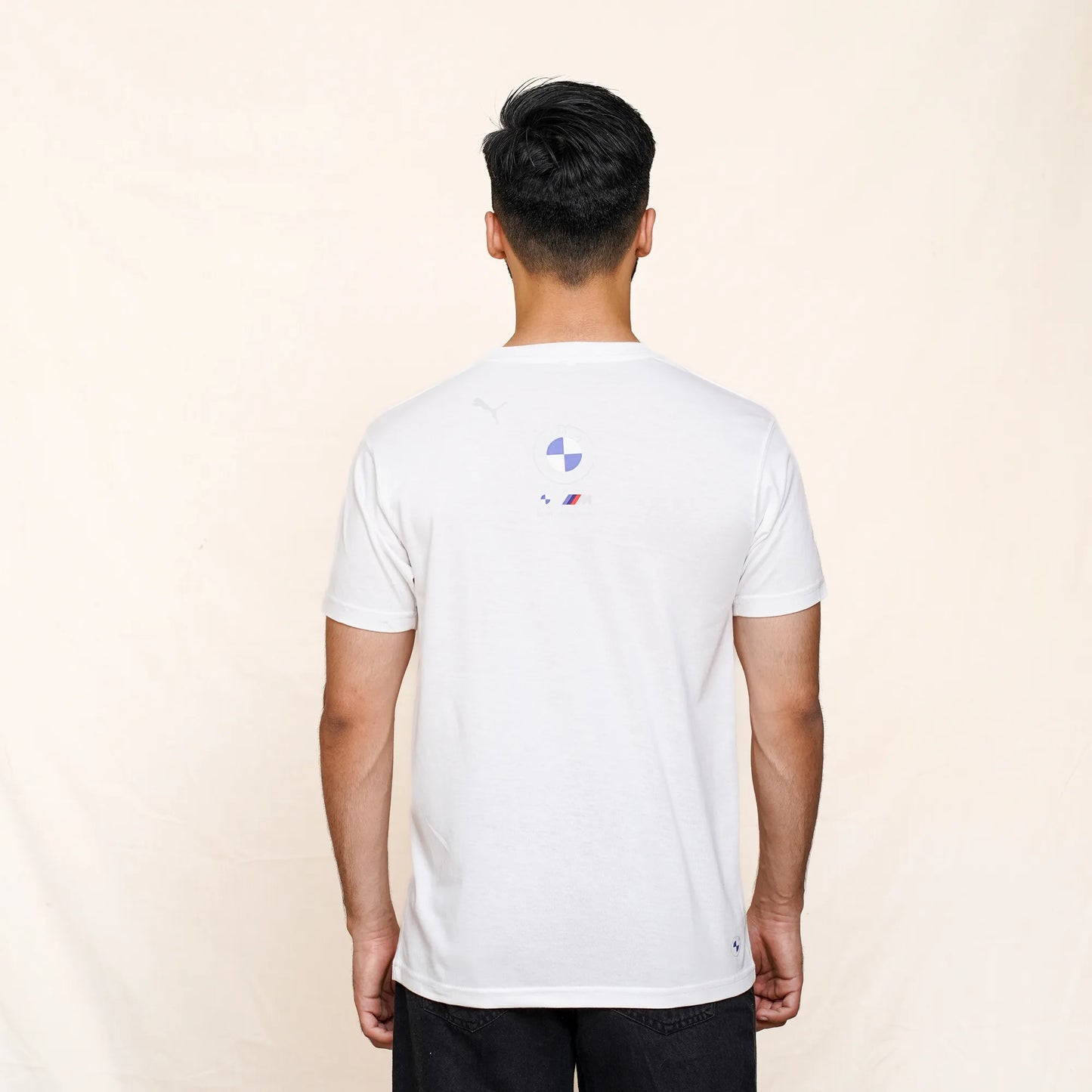 BMW-M-Motorsport-Essentials-Logo-White Tee | The loopzs