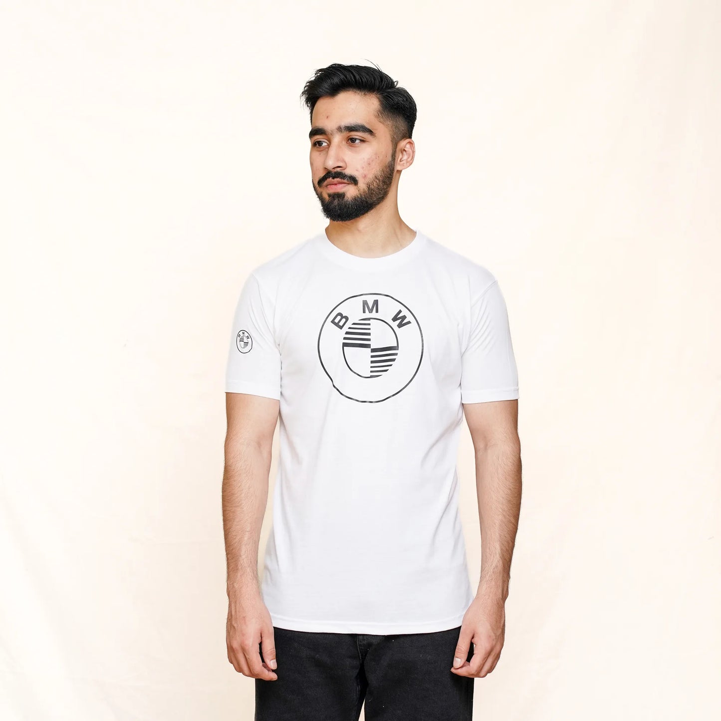 BMW Core Contrast Symbol T-shirt white & black | Loopzs