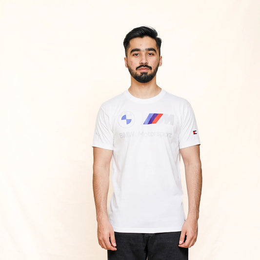 BMW-M-Motorsport-Essentials-Logo-White Tee