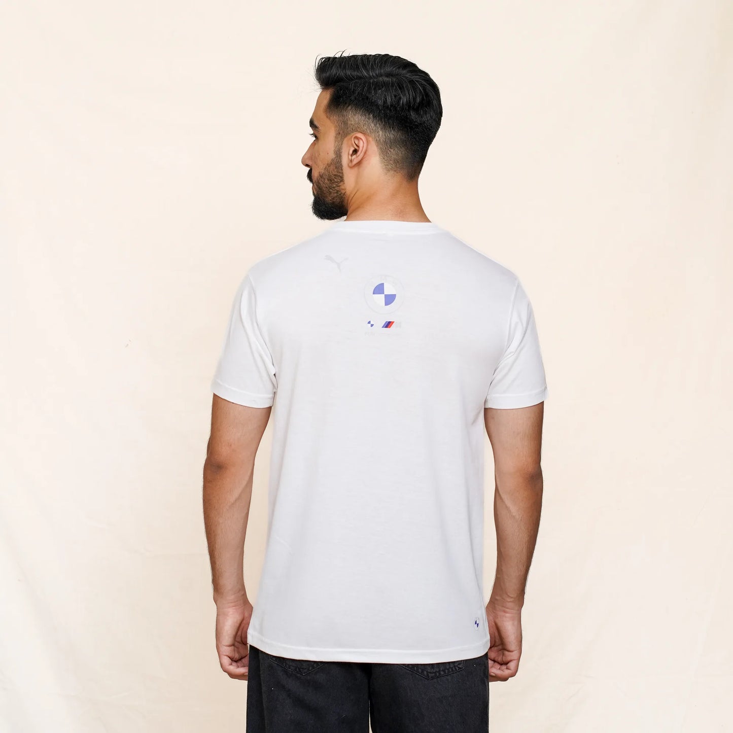 BMW-M-Motorsport-Essentials-Logo-White Tee | The loopzs