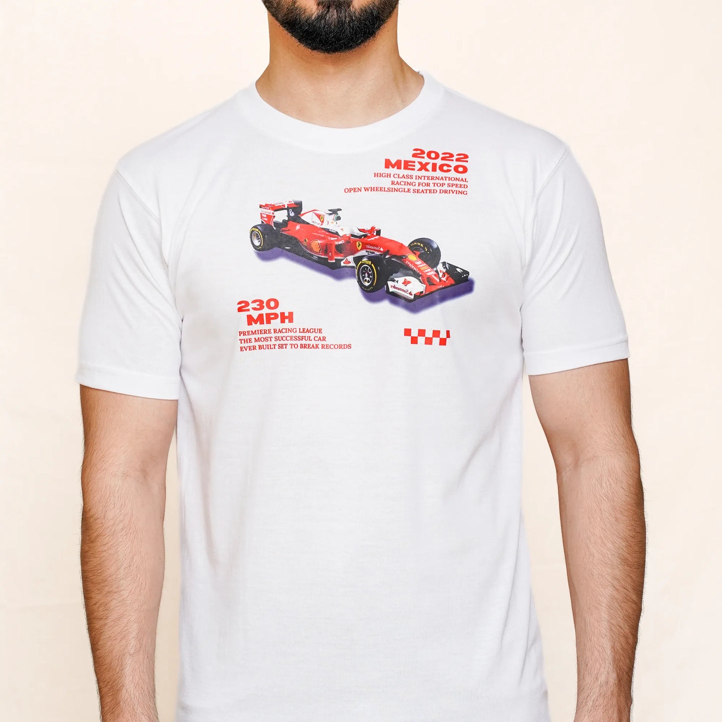 Charles Leclerc Driver printed Tshirt White | Scuderia Ferrari F1