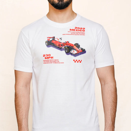 Charles Leclerc Driver printed Tshirt White | Scuderia Ferrari F1
