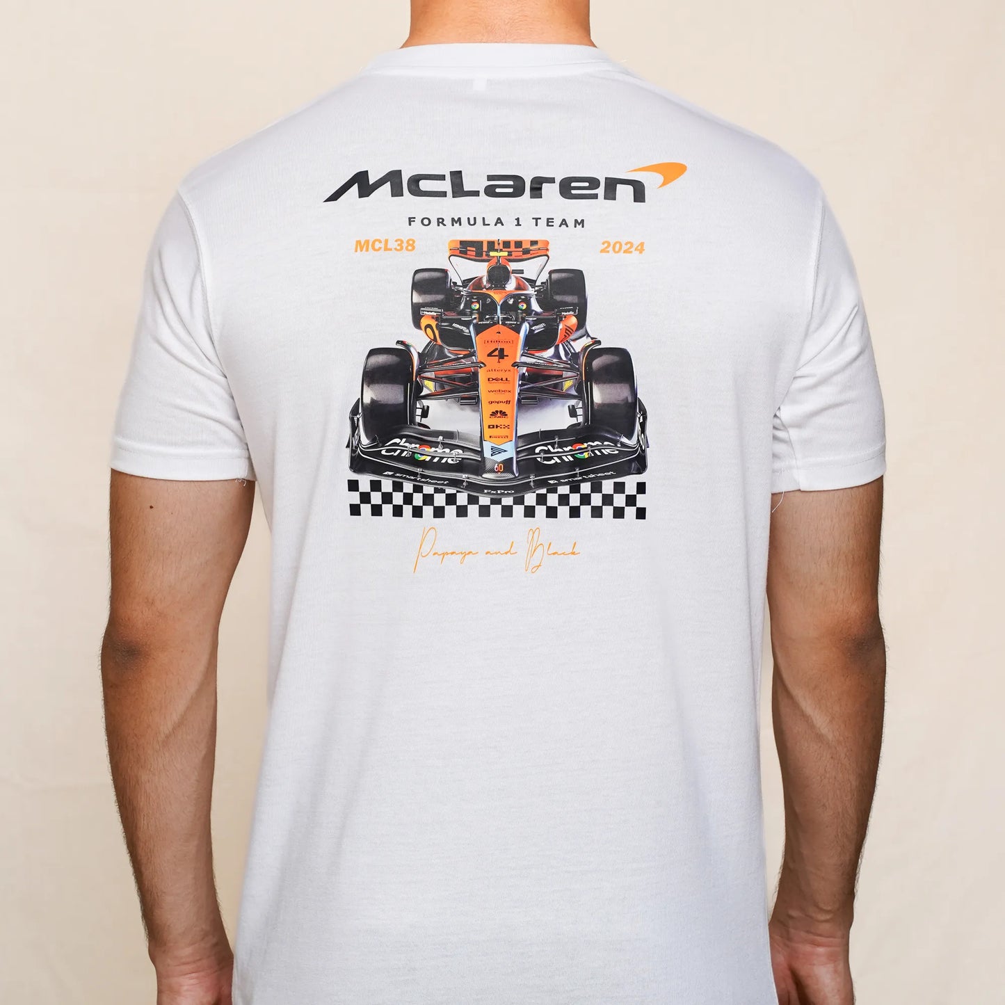 Unisex T-Shirt  McLaren F1 in White | 2024 | Export Quality