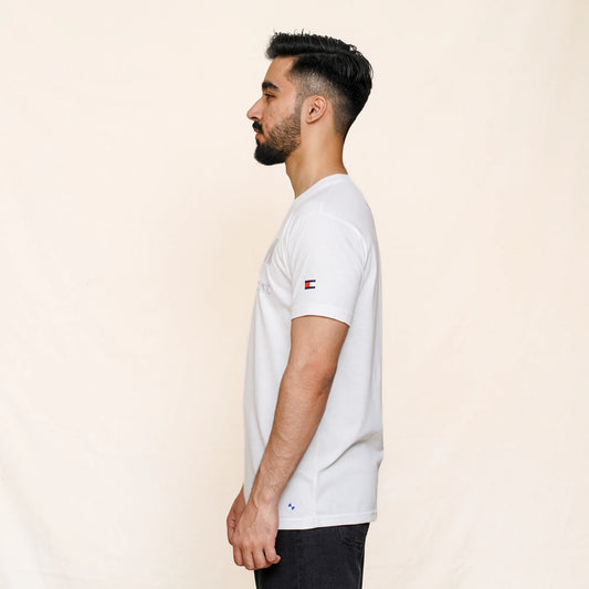 BMW-M-Motorsport-Essentials-Logo-White Tee | The loopzs