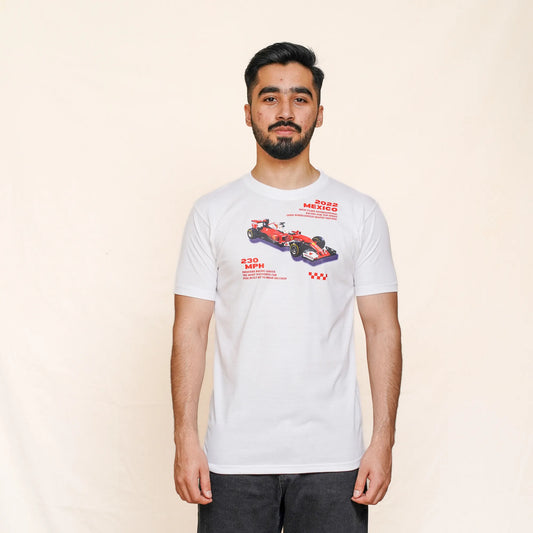 Charles Leclerc Driver printed Tshirt White | Scuderia Ferrari F1