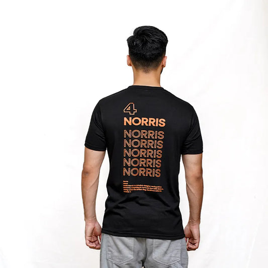 Lando Norris LN4 Repeat Black T-Shirt