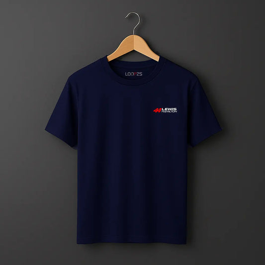 44 lweis hamilton Navy tshirt round neck