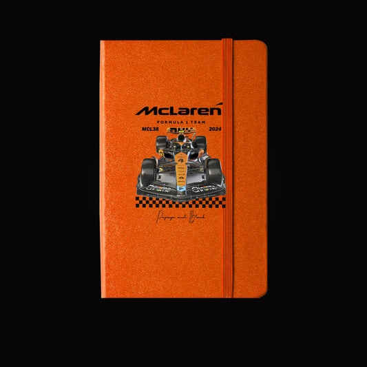 Mclaren Racing Car F1 A5 Notebook in Orange | Loopzs