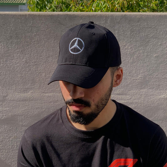 Mercedes Cap - Mercedes Logo Black Cap- Loopzs